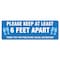 Signmission Please Keep 6 Ft Apart Non-Slip Floor Graphic, 18in Vinyl Decal, 16" x 16", FD-R-16-99976 FD-R-16-99976 - alternate 1